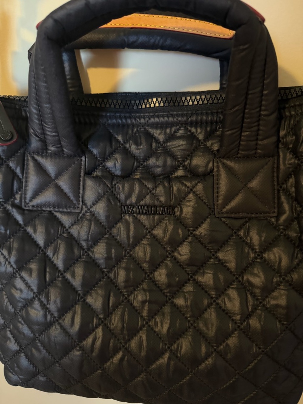 MZ Wallace Small Metro Tote Deluxe – Black Quilted Crossbody + Wallet – Like New - Picture 2 of 11